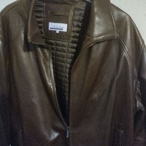 I mint condition Calvin Klein brown leather jacket